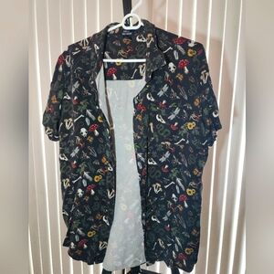 Mushroom/Bones Button Up Shirt